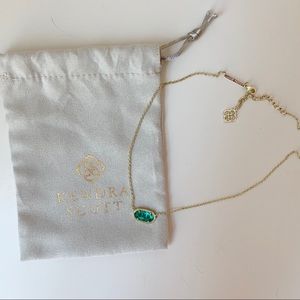 Kendra Scott Green & Gold Necklace